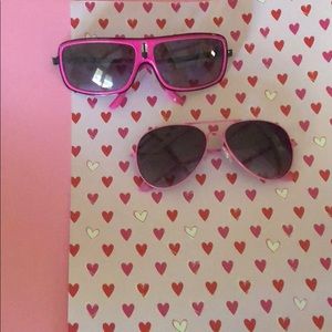 Pink and black sunglasses